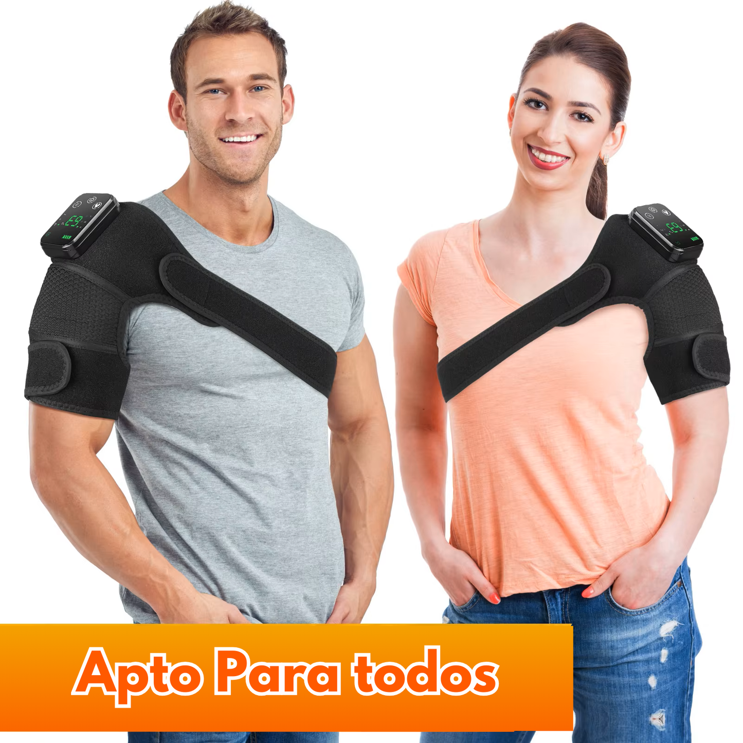 Soporte de Hombro Inalámbrico con Calefacción y Masajeador.